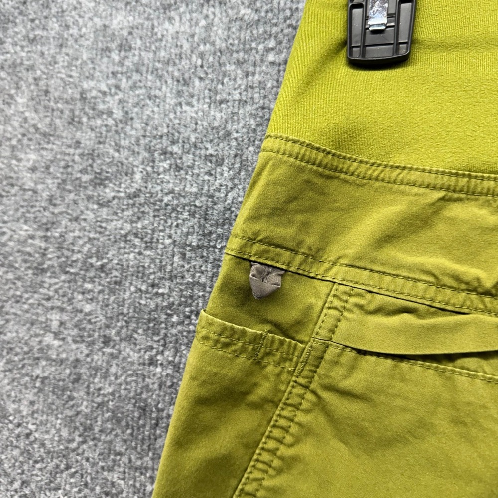 PrAna Organic Cotton Stretch Casual Shorts Women's Size S Green Utility Pockets - Picture 3 of 9